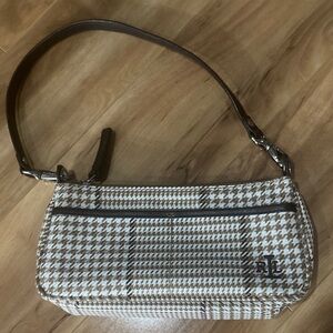 Brown and Cream Women's Little Bag